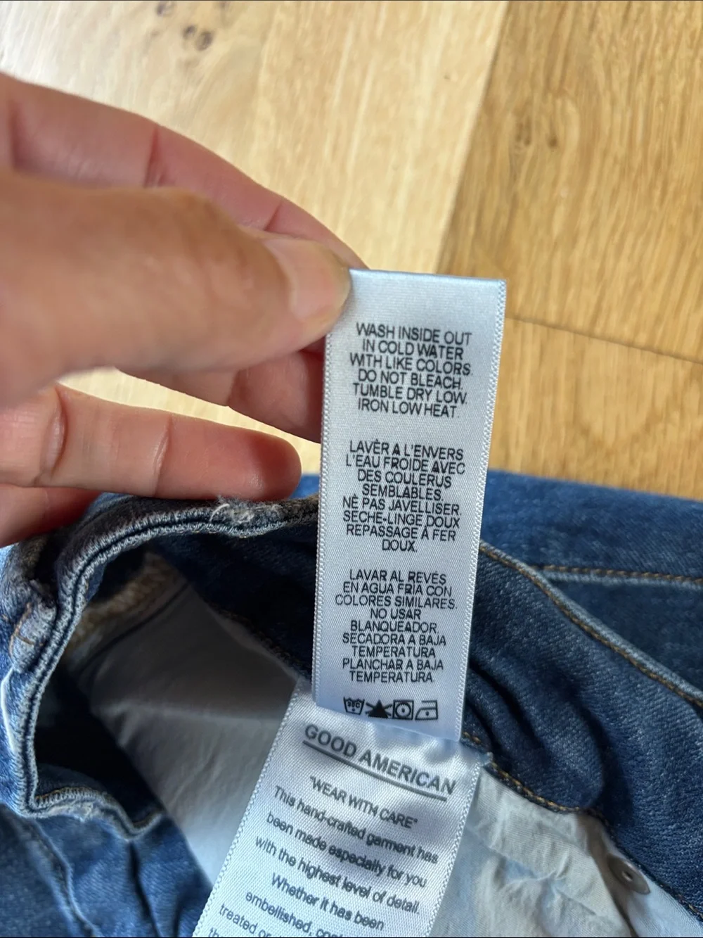 Good American Straight Skinny Jeans Size 6/28 Style 899T Blue 182